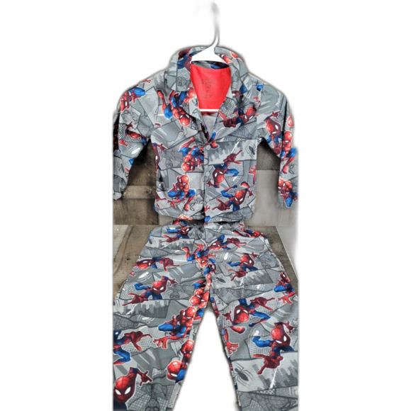 Marvel Spiderman kids 2 piece Pj set pants and top sleepwear size 6 - Picture 2 of 5